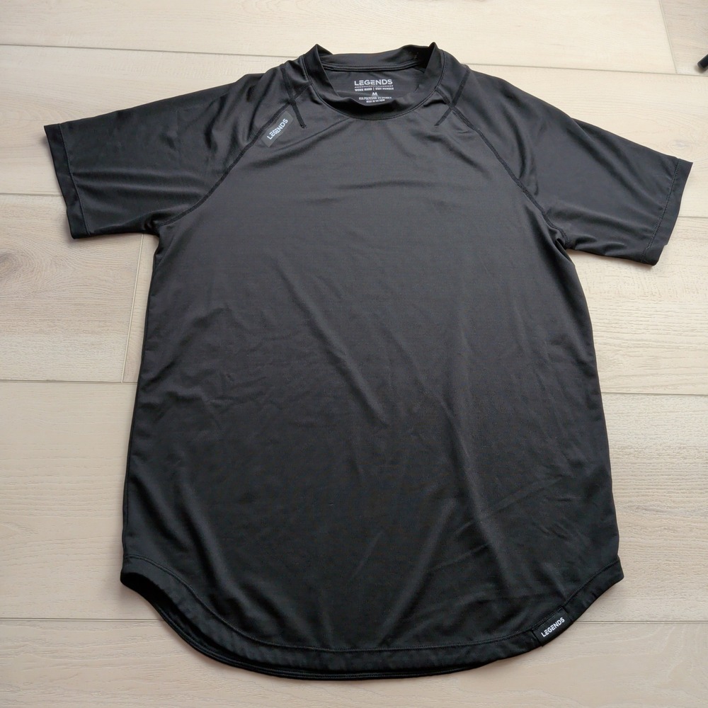Legends Enzo T-Shirt Mens Medium Black Short Sleeve Athletic Gym Training